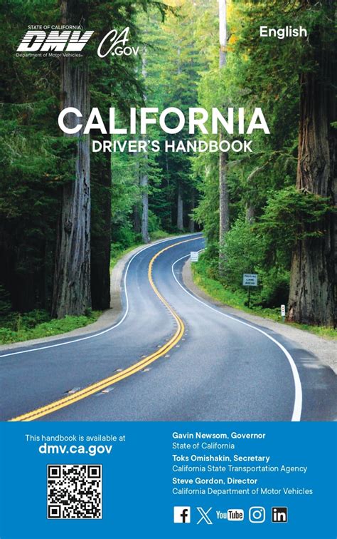 share the road – to return home safely each day. This California Driver Handbook is a guide for drivers of expectations and responsibilities. As Californians renew or obtain a new driver license this year, they ... • Make appointments to visit a field office or take a driving test (except for commercial driving tests). • Complete the ...